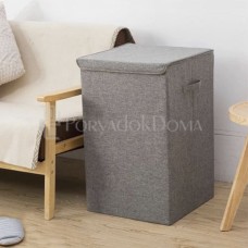 Корзина для белья льняная, Л 63*40*40см