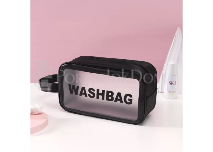 Косметичка Washbag, черная (3 размера)
