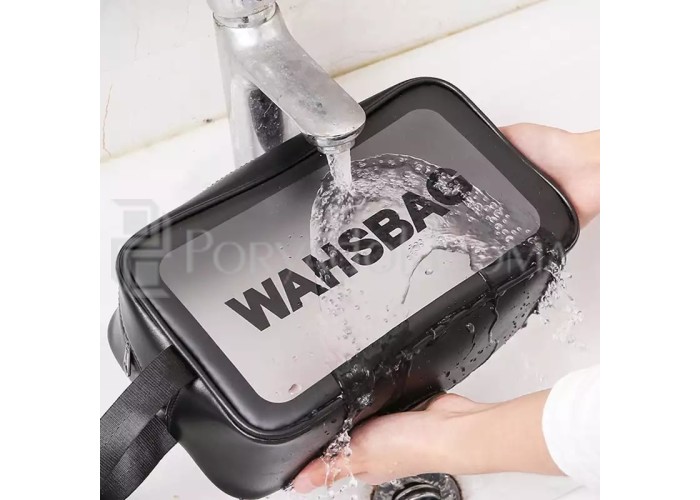 Косметичка Washbag, черная (3 размера)
