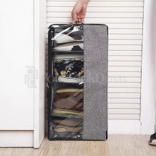 Бокс для обуви льняной, серый
