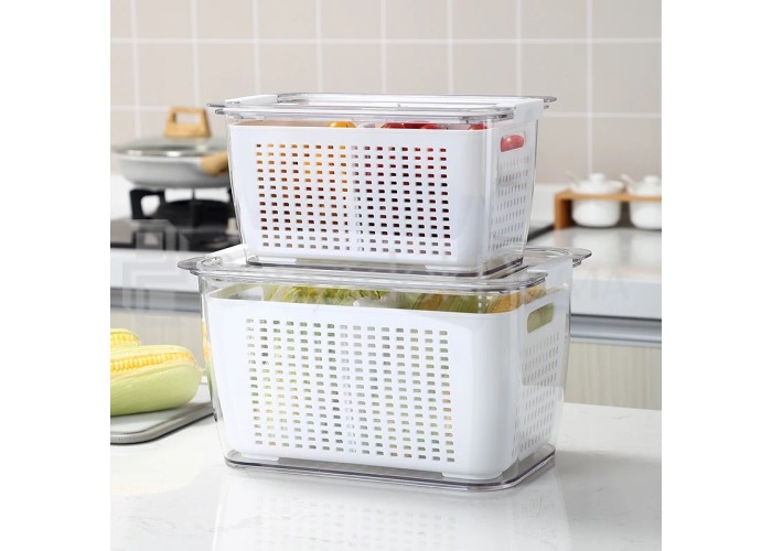 Контейнер с сеткой и крышкой с креплениями (2 размера)