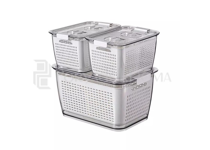 Контейнер с сеткой и крышкой с креплениями (2 размера)