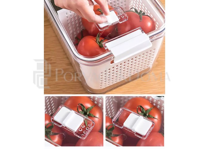 Контейнер с сеткой и крышкой с креплениями (2 размера)