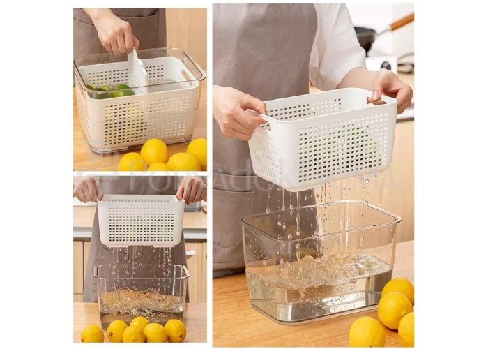 Контейнер с сеткой и крышкой с креплениями (2 размера)