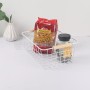 Корзинка железная с деревянными ручками, белая