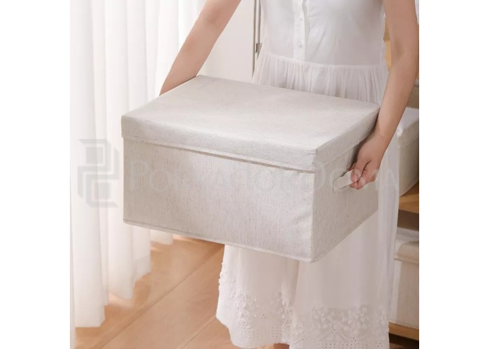 Бокс хлопково-льняной со съемной крышкой (2 размера)