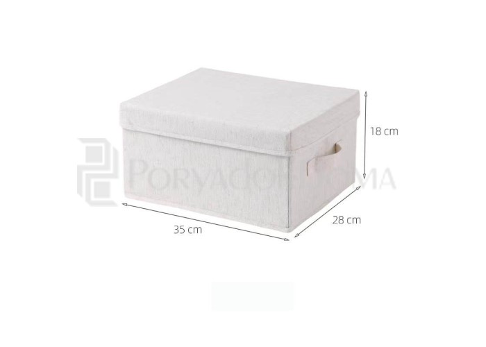 Бокс хлопково-льняной со съемной крышкой (2 размера)