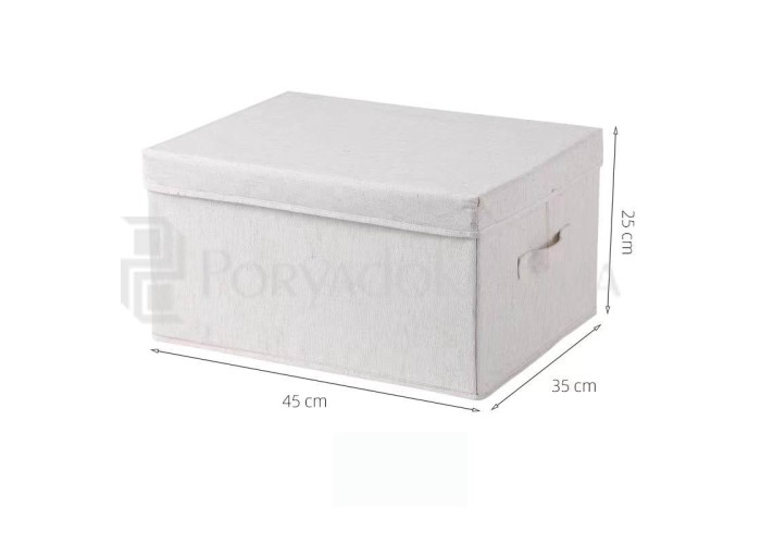 Бокс хлопково-льняной со съемной крышкой (2 размера)