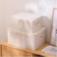 Бокс хлопково-льняной со съемной крышкой (2 размера)