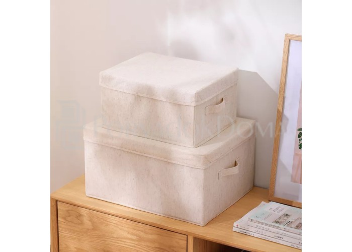 Бокс хлопково-льняной со съемной крышкой (2 размера)