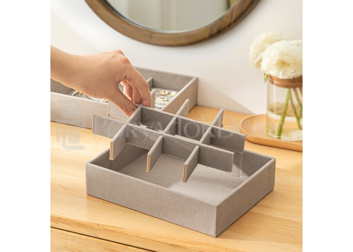 Набор шкатулок в комод 3в1, серый