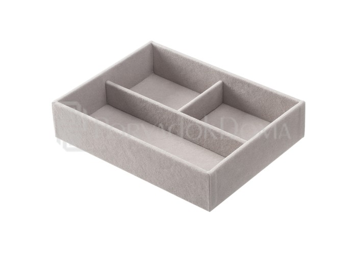 Набор шкатулок в комод 3в1, серый