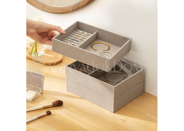 Набор шкатулок в комод 3в1, серый