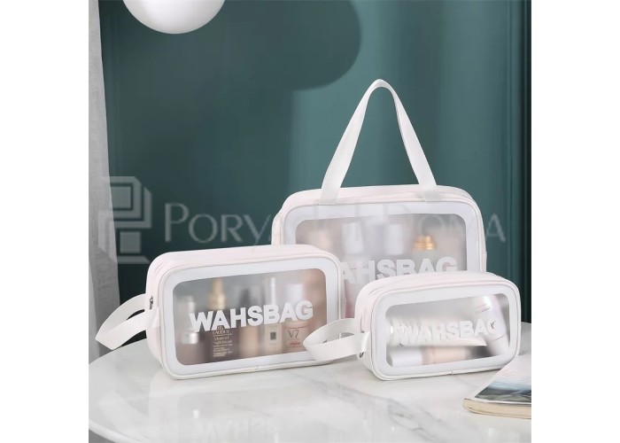 Косметичка Washbag, белая (3 размера)