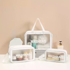 Косметичка Washbag, белая (3 размера)