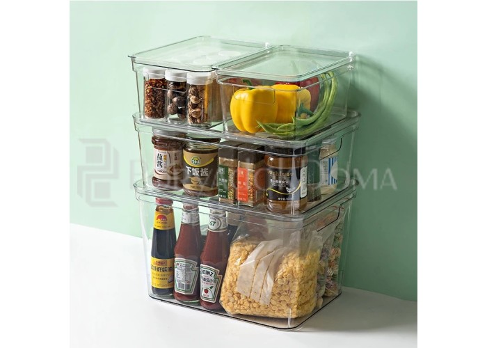 Контейнер прозрачный бытовой с крышкой (3 размера)