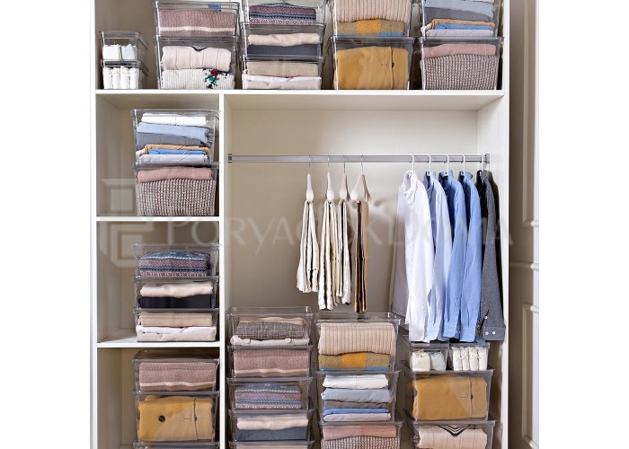 Контейнер прозрачный бытовой с крышкой (3 размера)