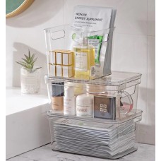 Контейнер прозрачный бытовой с крышкой (3 размера)