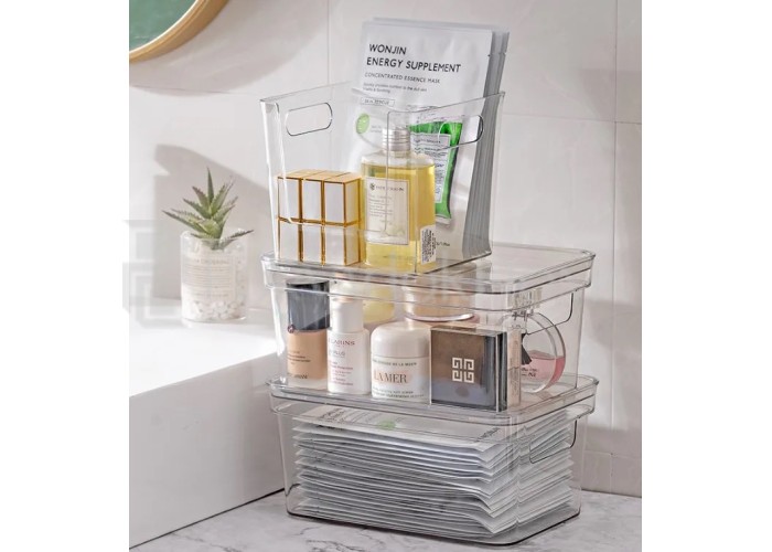 Контейнер прозрачный бытовой с крышкой (3 размера)