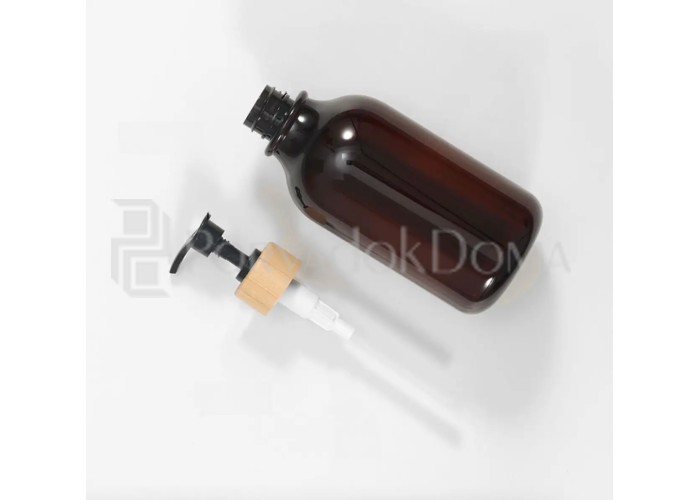 Дозатор пластиковый с бамбуковой крышкой