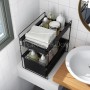 Двухъярусная выдвижная подставка, черная L