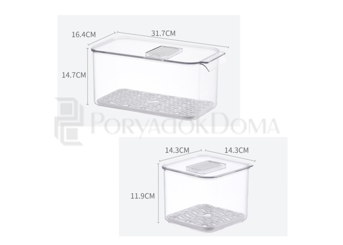 Контейнер прямоугольный с подложкой и крышкой