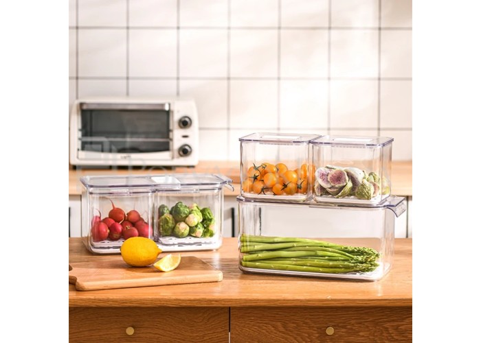 Контейнер прямоугольный с подложкой и крышкой