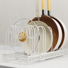 Держатель для сковородок и крышек регулируемый, белый 