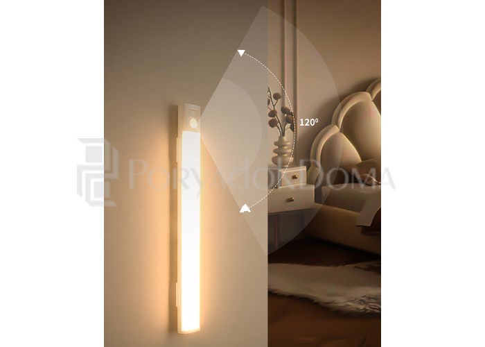 LED лампа на липучке белая, переносная