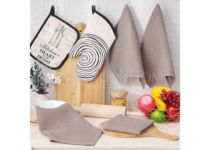 Набор полотенец кухонных 3шт, хлопок 100%