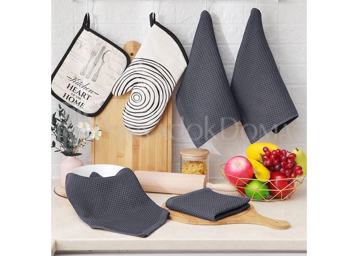 Набор полотенец кухонных 3шт, хлопок 100%