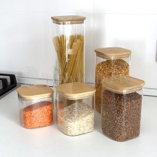 Набор стеклянных контейнеров 5в1, прямоуг