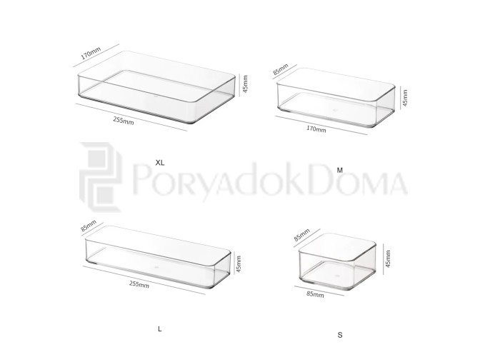 Органайзеры-конструктор для ящика Form, 4 размера