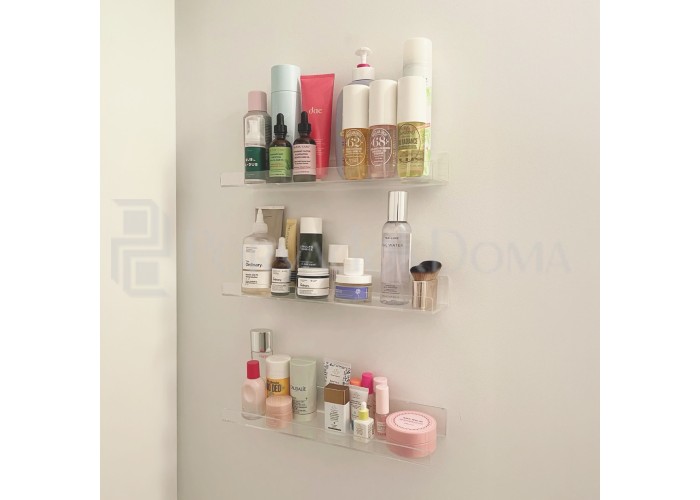 Акриловая подвесная полка, без сверления