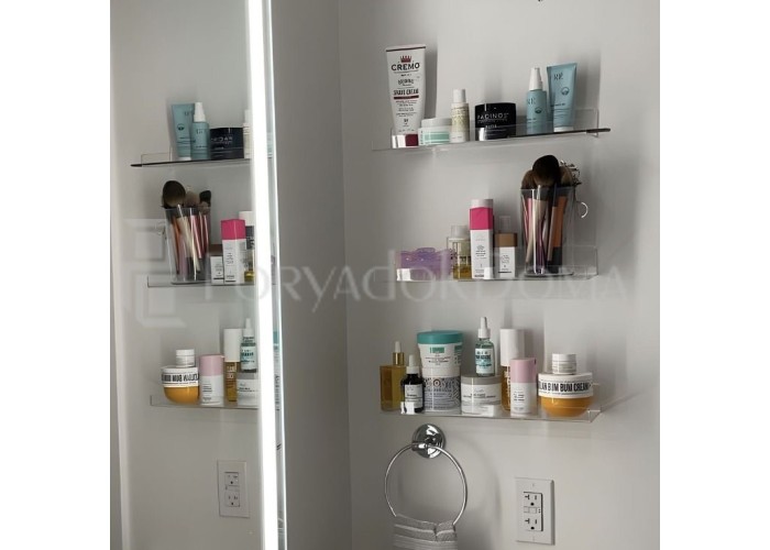 Акриловая подвесная полка, без сверления