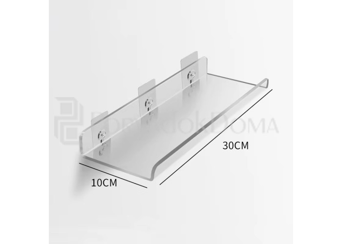 Акриловая подвесная полка, без сверления
