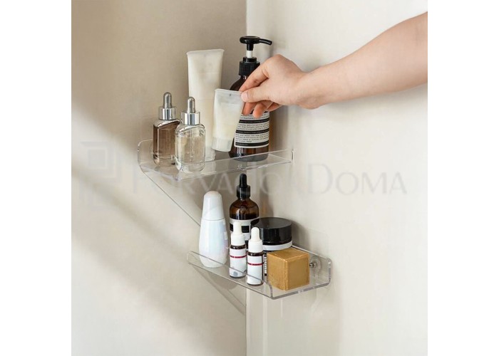 Акриловая подвесная полка, без сверления