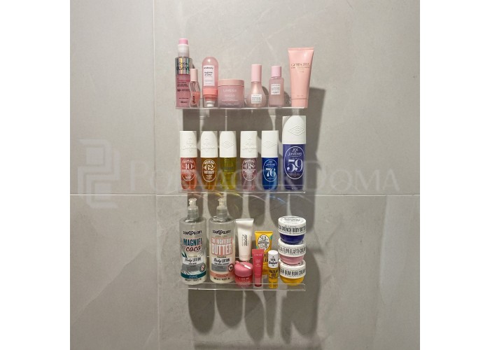 Акриловая подвесная полка, без сверления